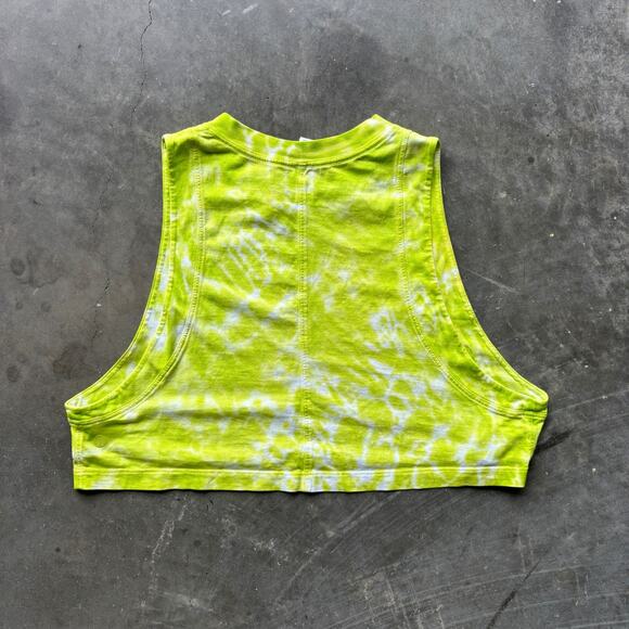 Lululemon All Yours Cropped Cotton Tank Top Women's 4 Marmoleado Tie Dye Yellow - Picture 5 of 8